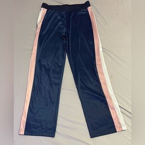 BEBE Blue and Pink Track Pants with Elastic Waistband